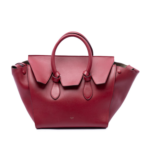 Small Leather Tie Tote - Image 1