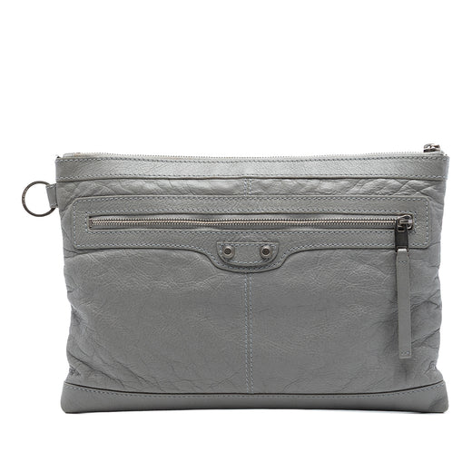 Lambskin Motocross Classic Clip M Clutch - Image 1