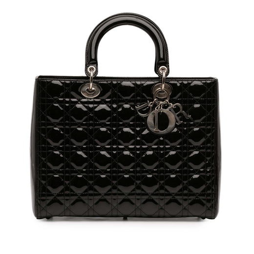 Large Patent Cannage Lady Dior - Image 1
