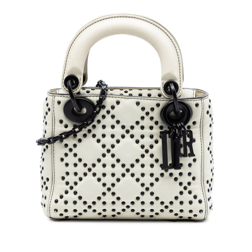 Mini Lambskin Cannage Studded Supple Lady Dior - Image 1