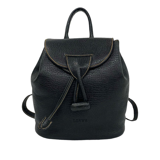 Textured Leather Toggle Flap Backpack - Image 1