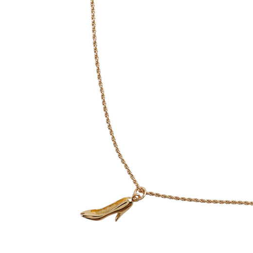 Gold Plated Pump Heel Pendant Necklace - Image 1