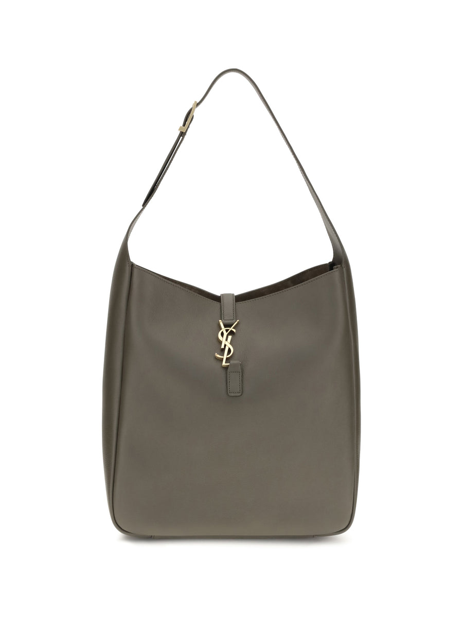 Saint Laurent Le 5 À 7 Shoulder Bag — Gray Calf Leather Bos Taurus