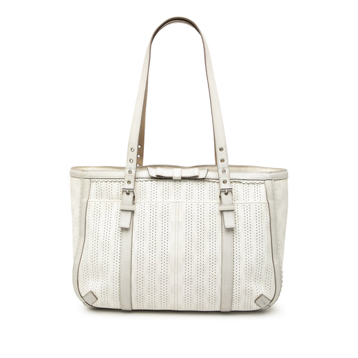 Anagram Perforated Coated Canvas Tote - Image 1