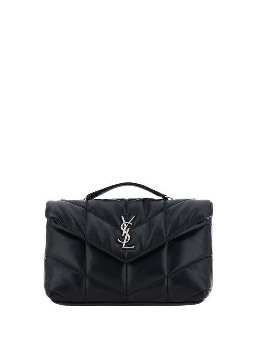 Saint Laurent Quilted Lambskin Shoulder Bag — Black Lamb Ovis Aries