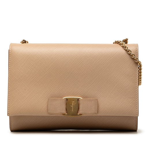 Leather Vara Bow Chain Crossbody - Image 1