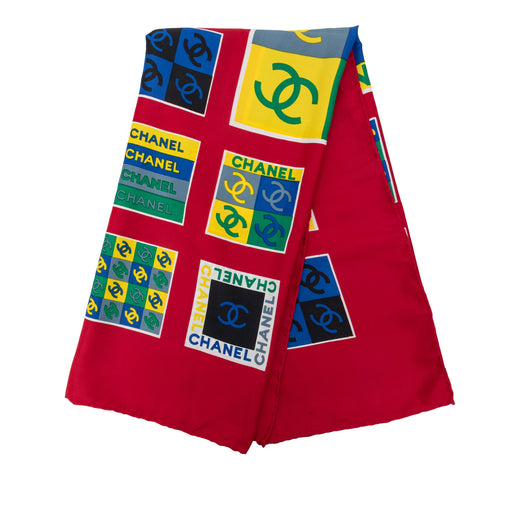 CC Logo Printed Silk Scarf 90 - Image 1