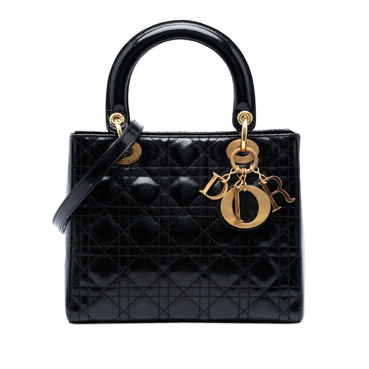 Medium Patent Cannage Lady Dior - Image 1
