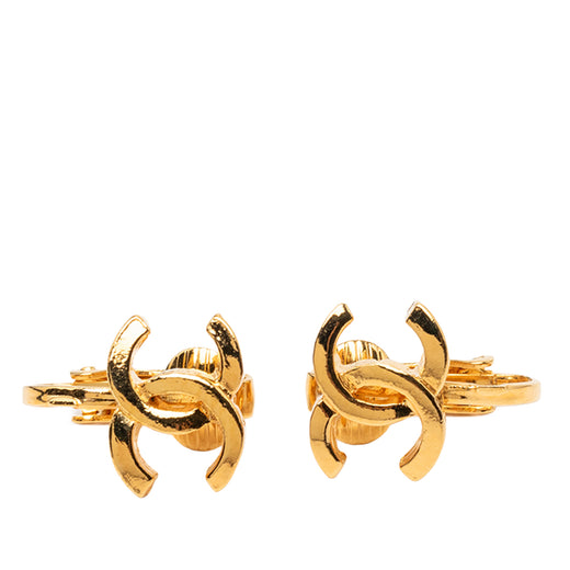 CC Gold Plated Clip On Earrings - Image 1