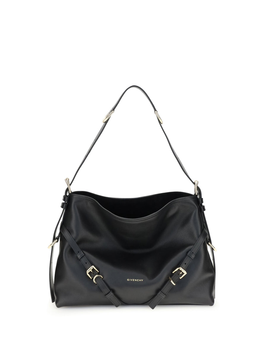 Givenchy Voyou Shoulder Bag — Black Calf Leather Bos Taurus