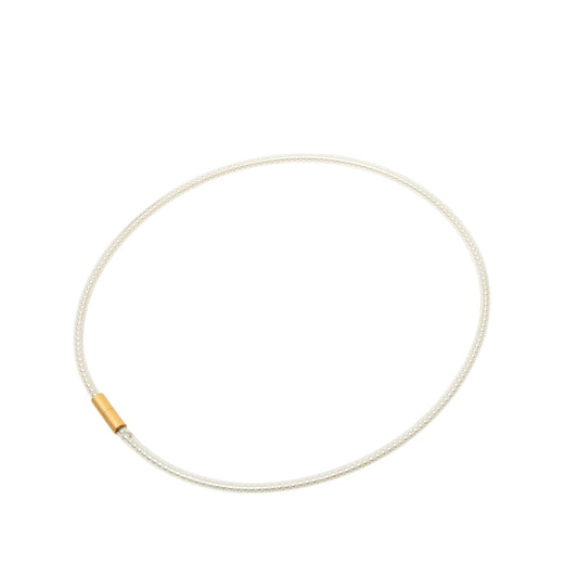 Plated PVC Faux Pearl Gold Plated Choker Necklace - Image 1