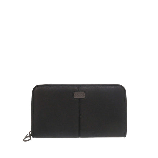 Grained Leather Zip Around Organizer Long Wallet - Image 1