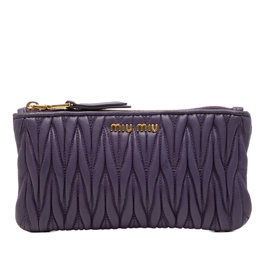 Matelasse Leather Pouch - Image 1