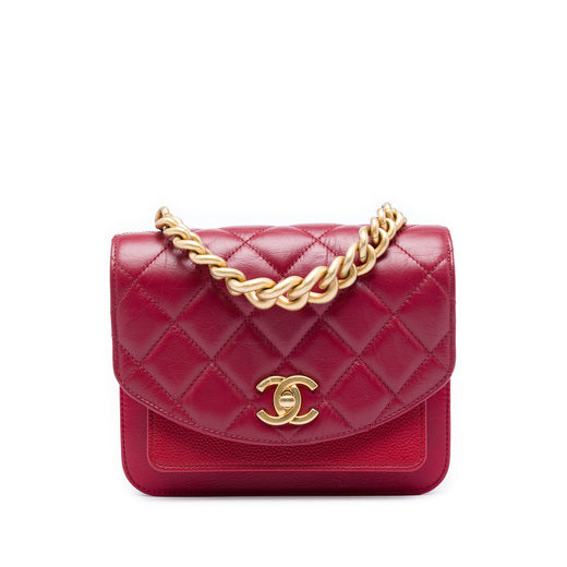 Mini Quilted Calfskin and Caviar Chain Handle Flap - Image 1