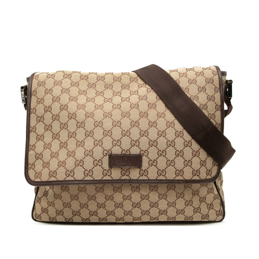 GG Canvas Flap Messenger Bag - Image 1