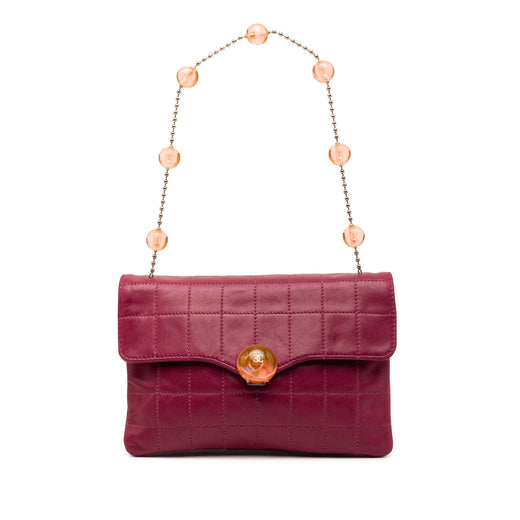 CC Choco Bar Lambskin Beaded Chain Flap - Image 1