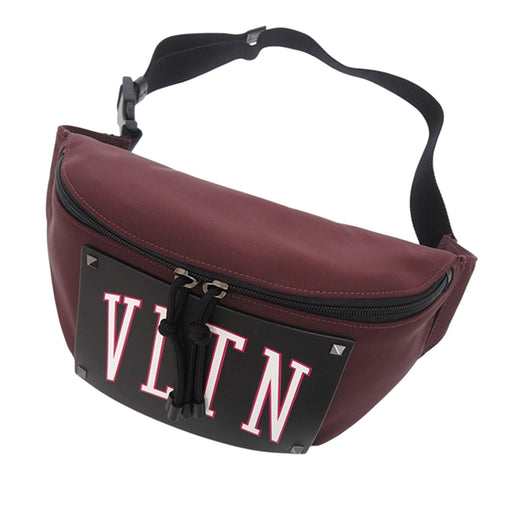 Nylon and Leather VLTN Rockstud Belt Bag - Image 1