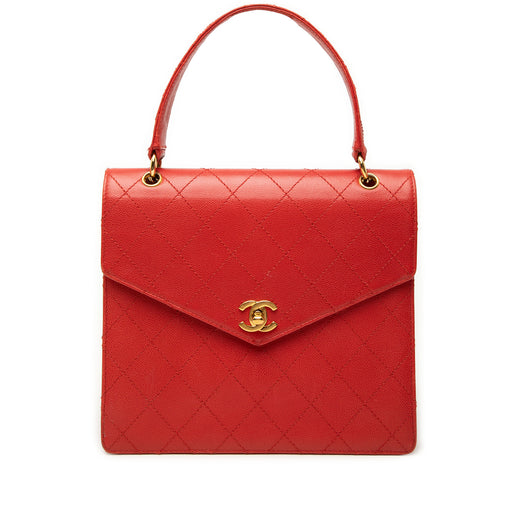 CC Quilted Caviar Turnlock Top Handle - Image 1