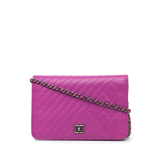 Lambskin Coco Boy Wallet On Chain - Image 1