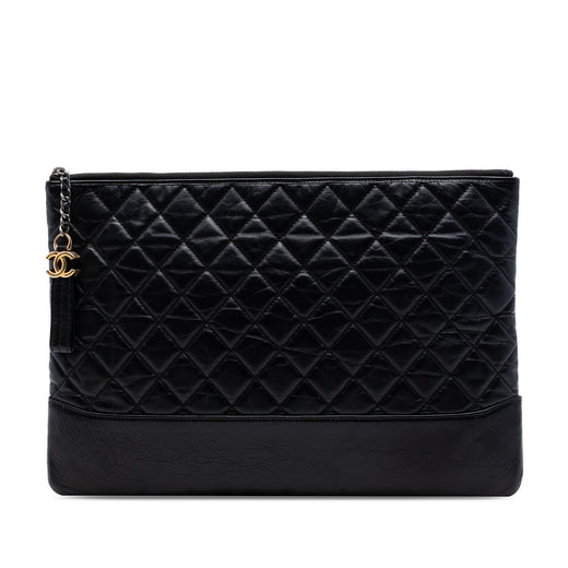 Large Aged Calfskin Gabrielle O Case Clutch - Image 1