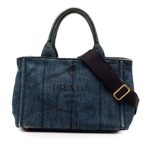 Small Denim Canapa Logo Satchel - Image 1