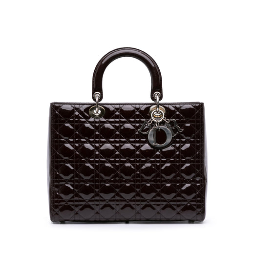 Large Patent Cannage Lady Dior - Image 1