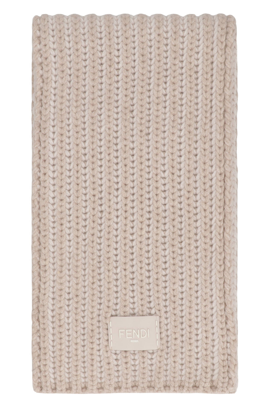 Fendi Virgin Wool And Cashmere Scarf — Beige Scarfs