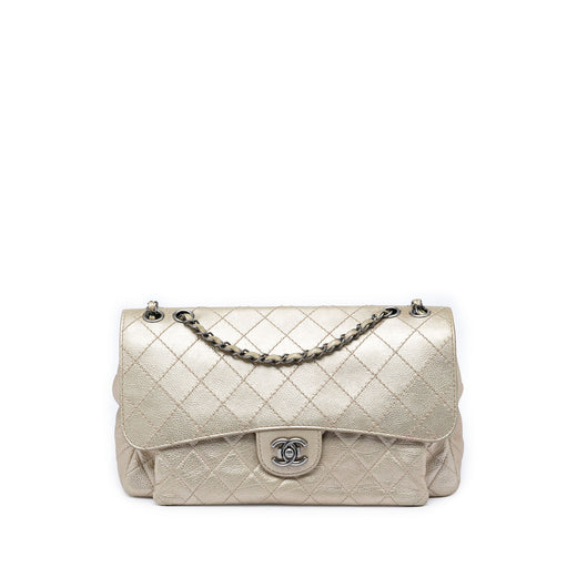 Paris Dubai Metallic Calfskin Flap - Image 1