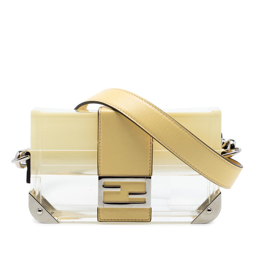 Mini Acrylic Vitello Trunk Baguette Crossbody - Image 1