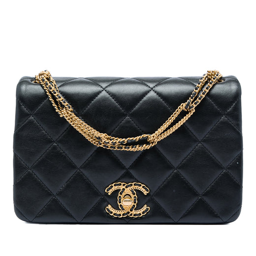 Small Quilted Lambskin On And On Chain Flap - Image 1
