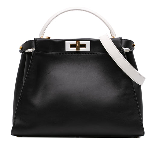 Medium Bicolor Leather Peekaboo ISeeU Satchel - Image 1