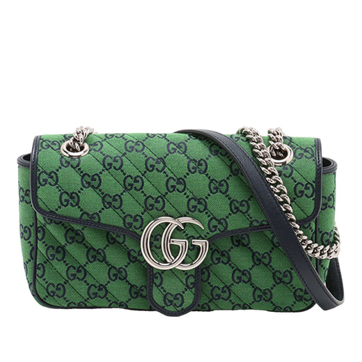 Medium GG Marmont Matelasse Diagonal GG Canvas Shoulder Bag - Image 1