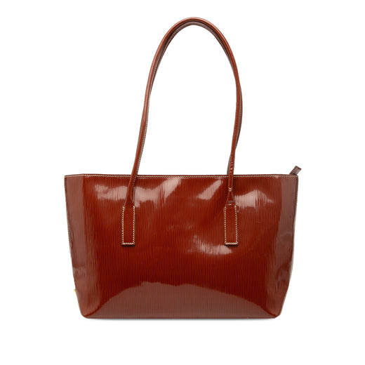 Textured Patent St Grana Paglia Tote - Image 1