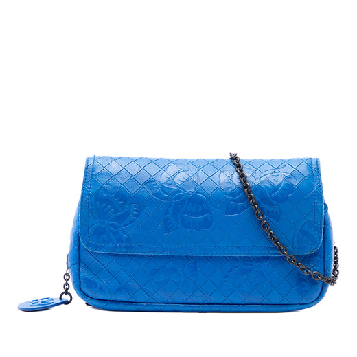 Small Calfskin Intrecciomirage Embossed Butterfly Chain Crossbody - Image 1
