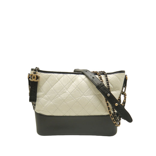 Medium Bicolor Quilted Aged Calfskin Gabrielle Hobo - Image 1