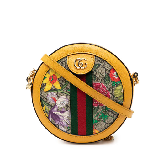 Mini GG Supreme Flora Ophidia Round Crossbody - Image 1