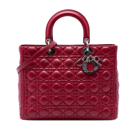 Large Lambskin Cannage Lady Dior - Image 1