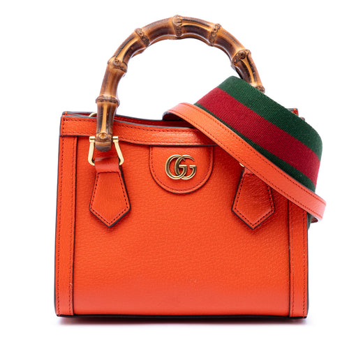 Mini Calfskin Bamboo Diana Satchel - Image 1