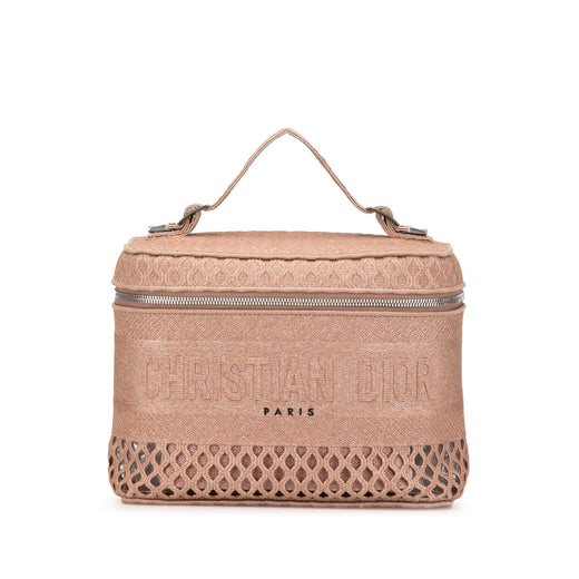 Mesh Embroidered Diortravel Vanity Case - Image 1