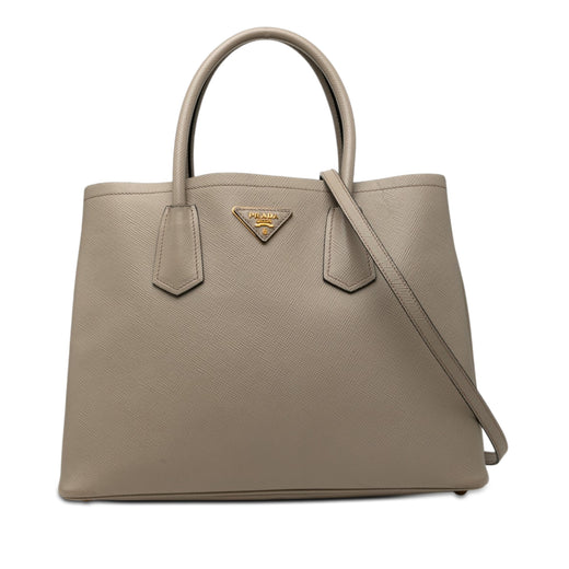 Medium Saffiano Cuir Double Satchel - Image 1