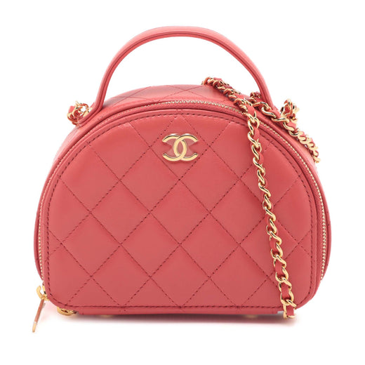 Quilted Lambskin Chic Riviera Top Handle Vanity Case - Image 1