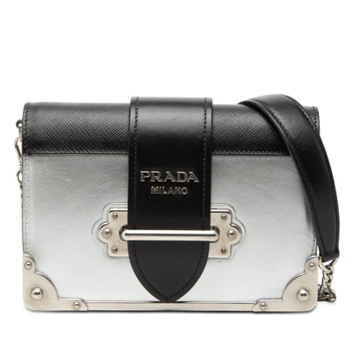 Saffiano Trimmed Metallic Vitello Cahier Bag - Image 1