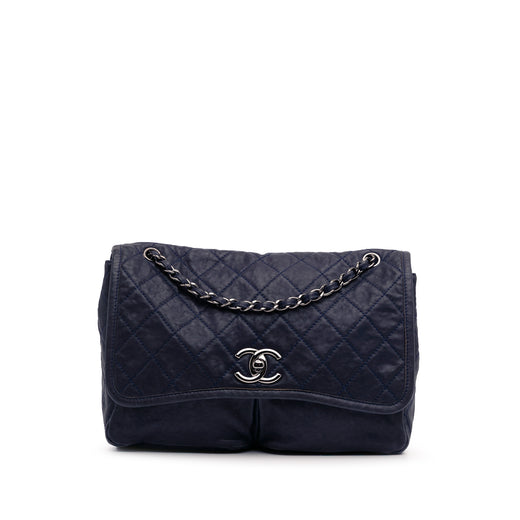 Large Quilted Calfskin Natural Beauty Split Pocket Flap - Image 1