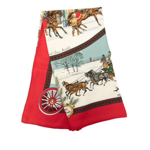 L Hiver En Poste Silk Scarf 90 - Image 1