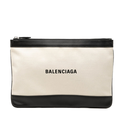 Canvas Navy Clip Clutch M - Image 1