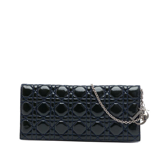 Patent Cannage Lady Dior Clutch with Chain - Image 1