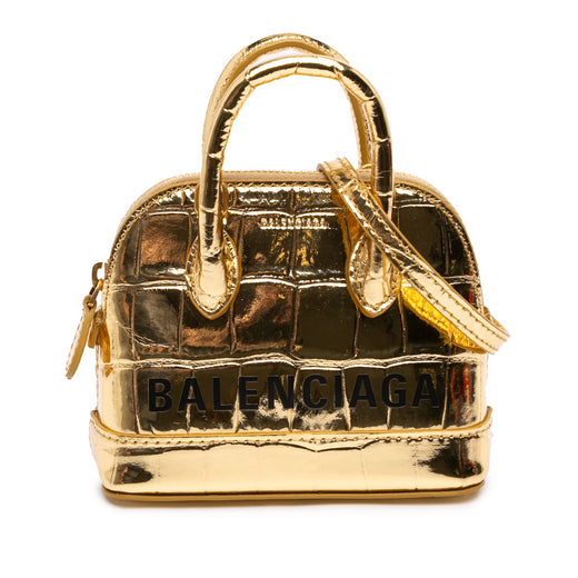 Mini Crocodile Embossed Calfskin Ville Satchel - Image 1