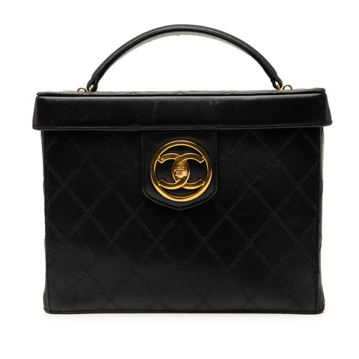 CC Stitched Calfskin Turnlock Vanity Case - Image 1