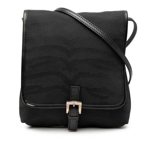 Zebra Printed Canvas Crossbody - Image 1