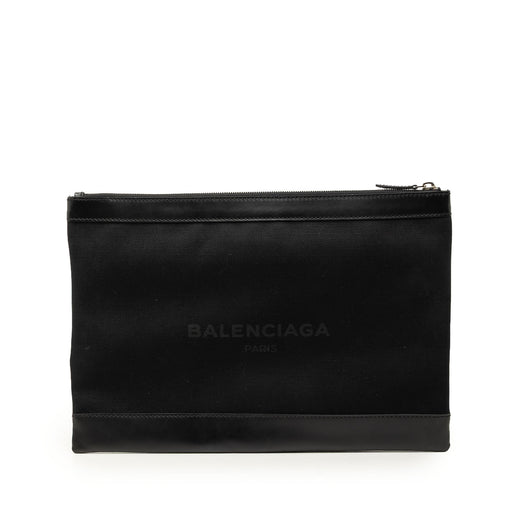 Canvas Navy Clip Clutch L - Image 1